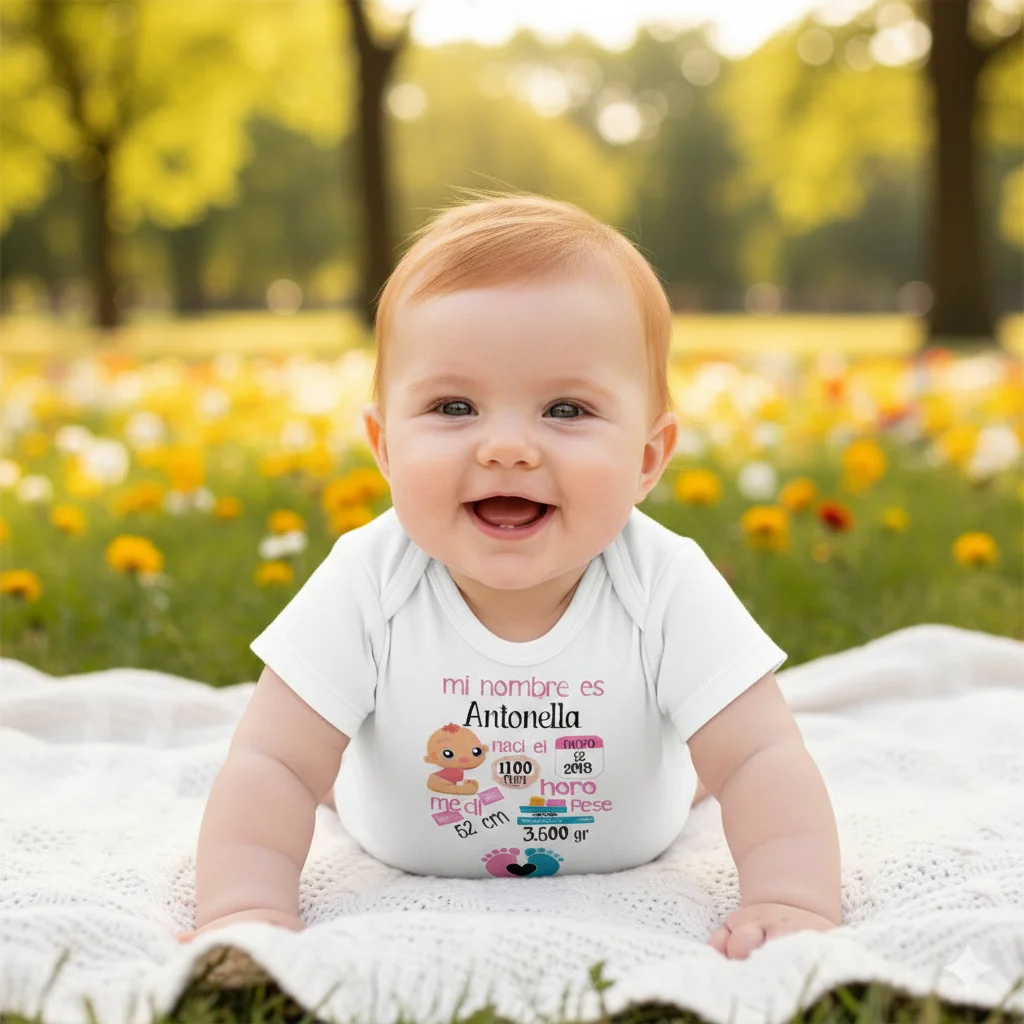 Mameluco infantil con diseño personalizado