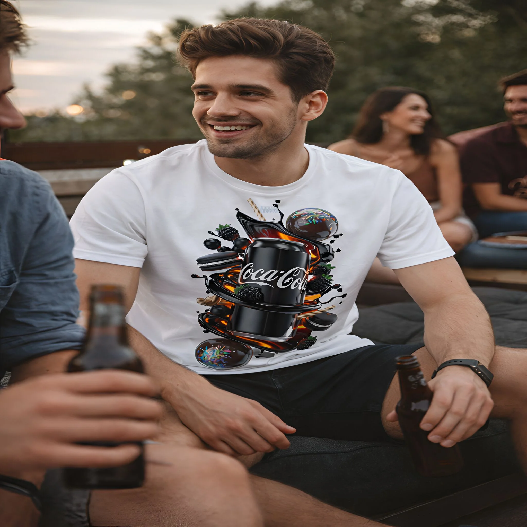 Camiseta con estampado de alta definición