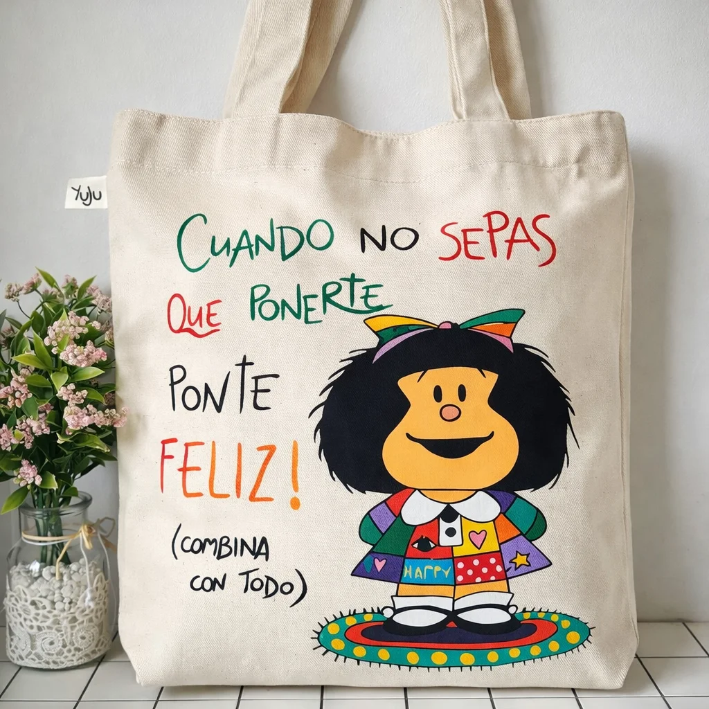Bolsa ecológica con diseño artístico sublimado